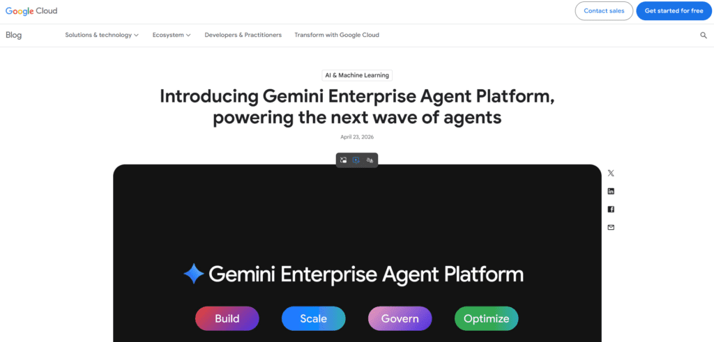 Gemini Enterprise Agent Platform