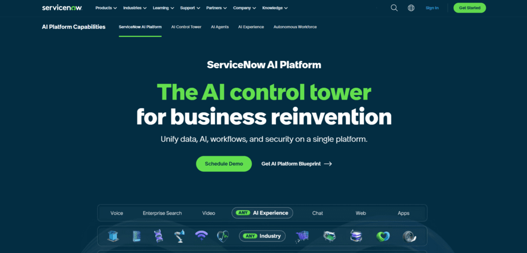 ServiceNow Now Assist / Now Platform AI